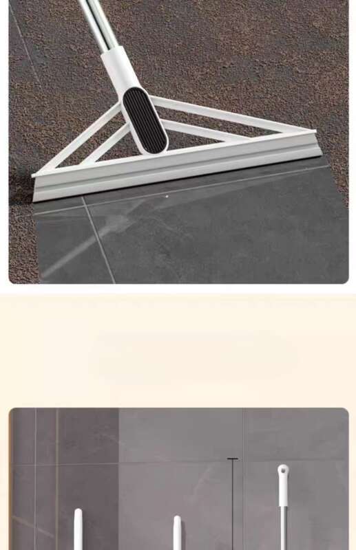 Scopa pieghevole, paletta, set di quattro pezzi di cotone adesivo, mocio in spugna lavabile a mano, combinazione di tre pezzi, con_voghion.com