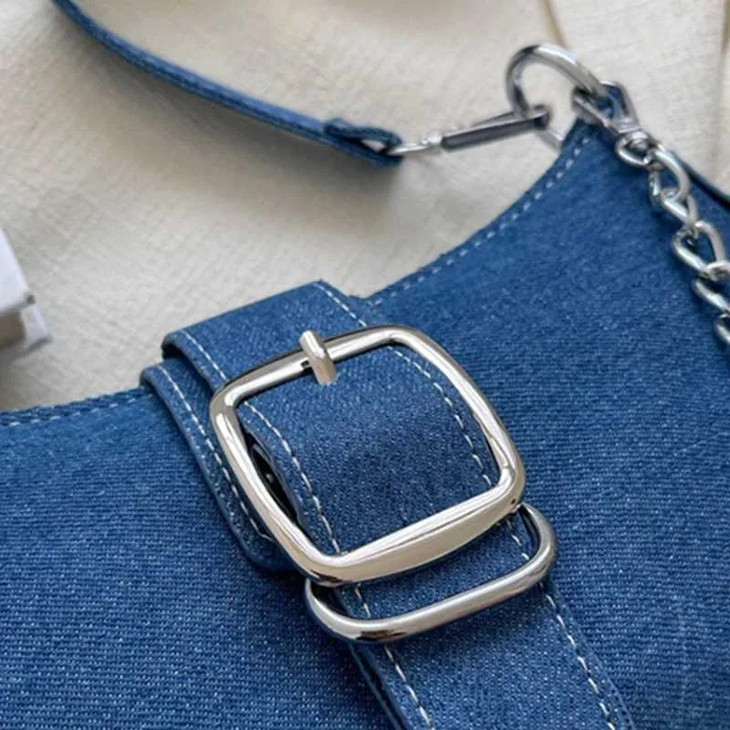 Small Design Jeans Womens New Cross-Shoulder Shoulder Canvas Bag Crossbody Bags For Women CHAINS C241024_voghion.com