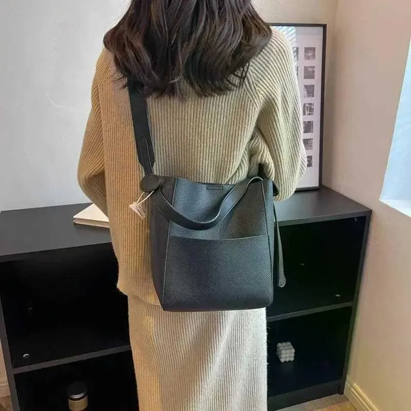 Borsa a secchiello da donna, tracolla piccola in pelle, tendenza stilista femminile, 2024, portafoglio e borsa a mano Y241121_voghion.com