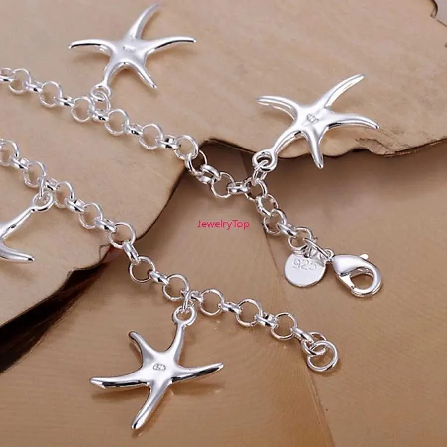 Chain beauty fashion top quality Sterling Sier Jewelry charm stars Bracelets Cute chain for women lady gifts JSHH193 H240504_voghion.com