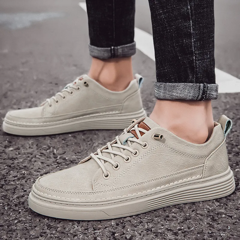 Herren Oxford Schuhe Aus Echtleder Schnürschuhe Für Den Alltag_voghion.com