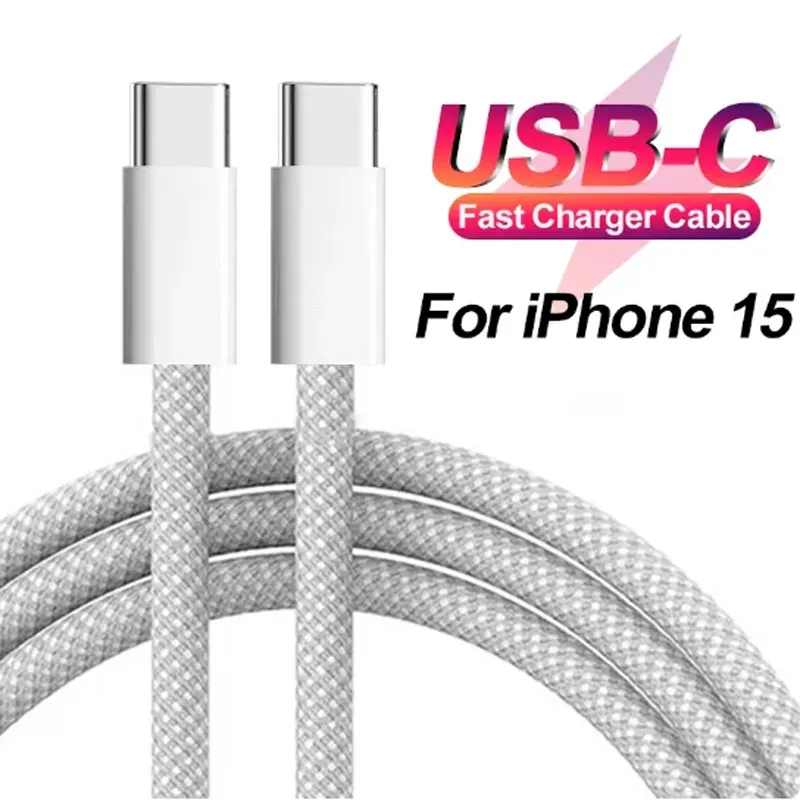 Cable de datos de carga rápida tipo C de 3 A, 60 W, 480 Mbps, OD3.8, para iPhone 15, iPhone 12 Pro, iPhone 12 Pro Max, iPhone 12 Mini, iPhone 12 Pro Max, iPhone 12 Mini_voghion.com