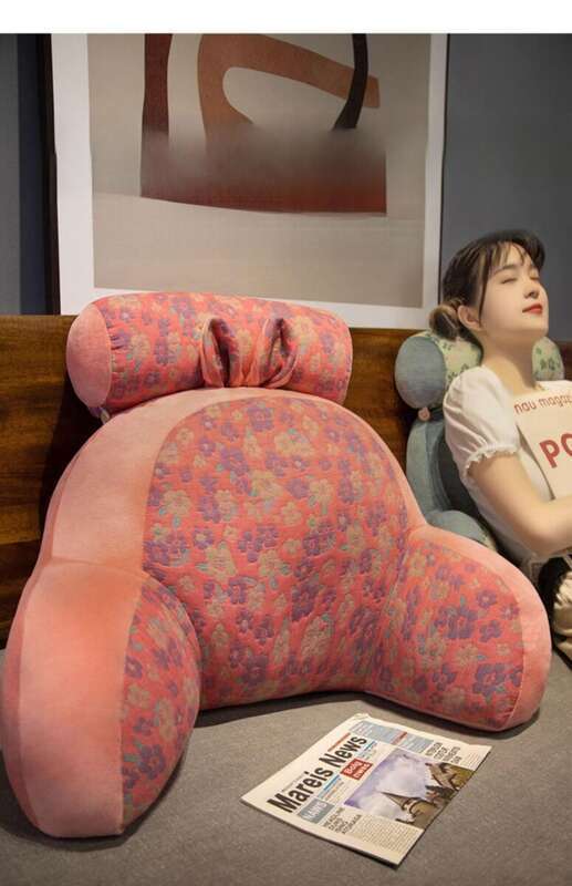 Three Layers Of Gauze Bed Head Cushion Soft Package Lumbar Protection Large Backrest Maternity Sofa Dormitory Bed_voghion.com