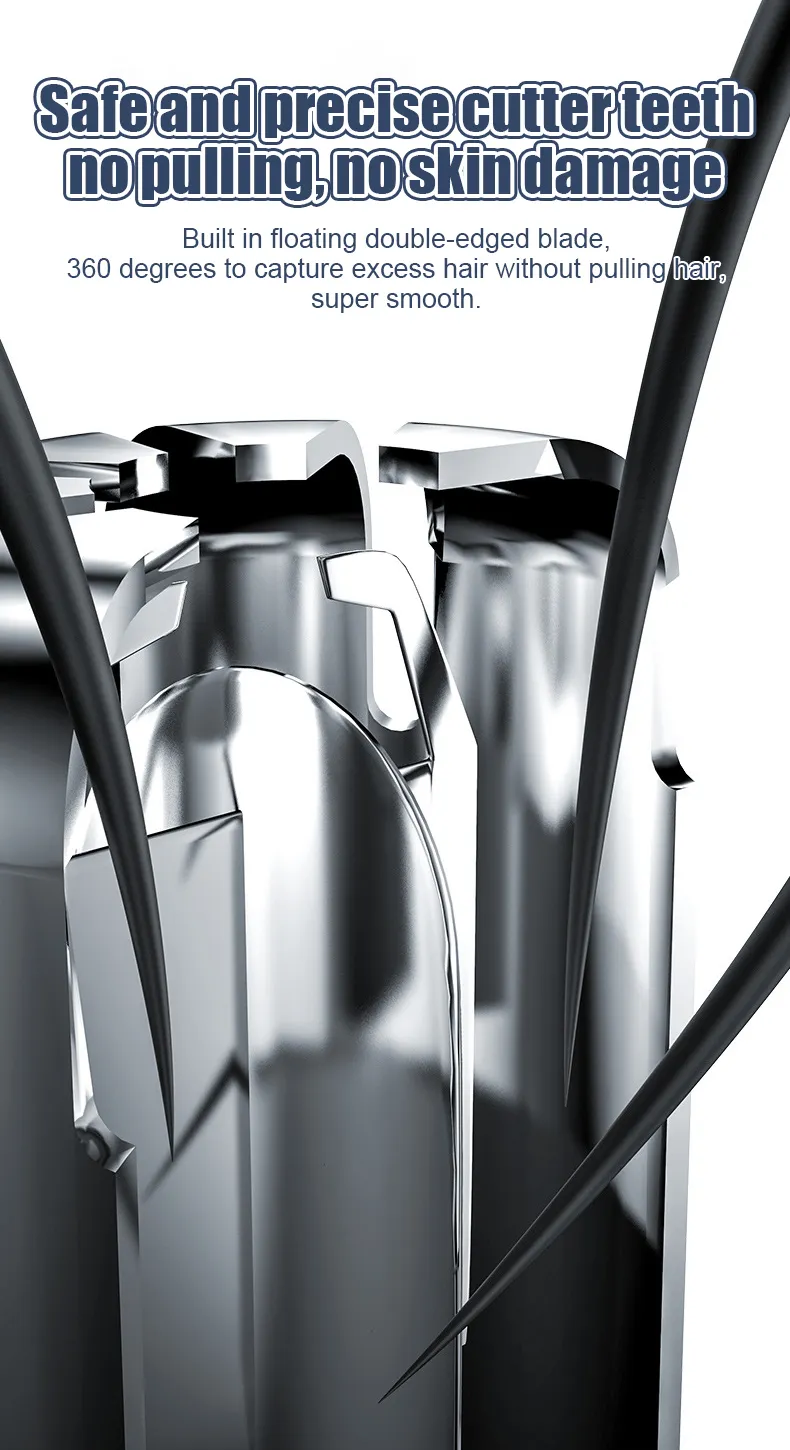 Tagliacapelli e rifinitore per naso unisex 2 in 1 - Lame lavabili e autoregolanti_voghion.com