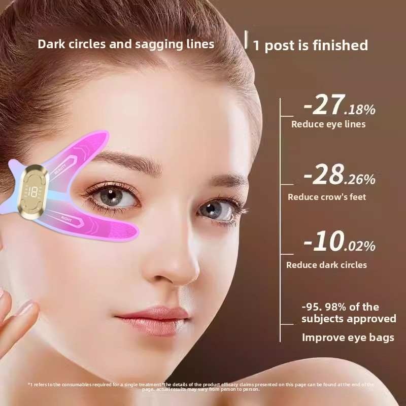 Appareil de beauté pour les yeux à microcourant - Atténue les ridules et les cernes pour un effet liftant et raffermissant (Masseur pour les yeux et le visage)_voghion.com