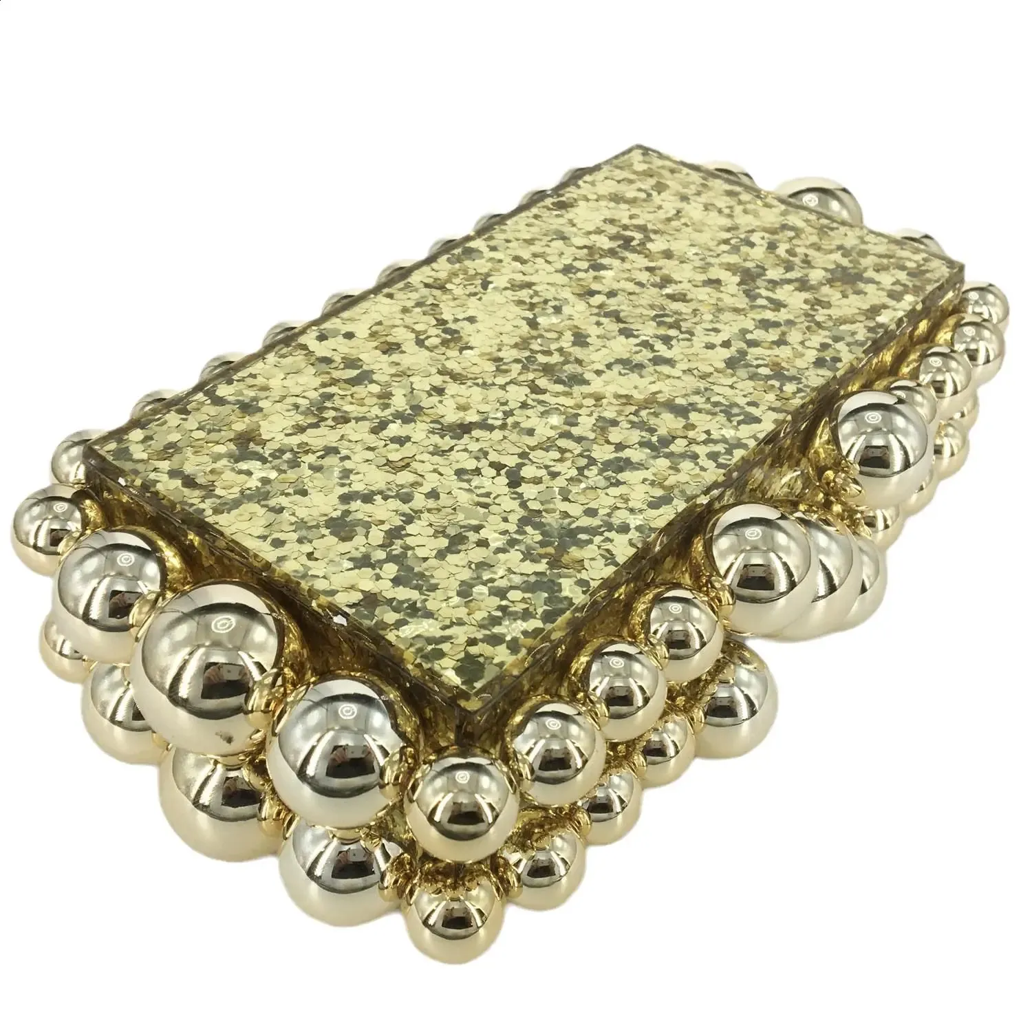 Acryl Box Clutch Perlen Abendtasche Für Damen Umhängetasche_voghion.com