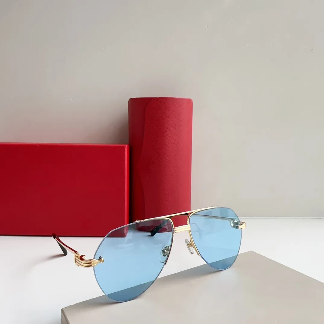 Designer Sunglasses For Men And Women Retro Half Frame Uv400_voghion.com