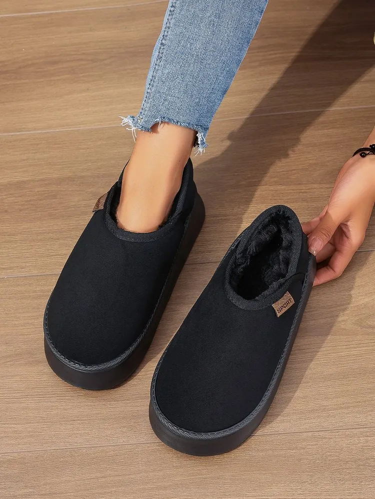Women's Winter Thick Soled Cotton Running Shoes For Cold Weather_voghion.com