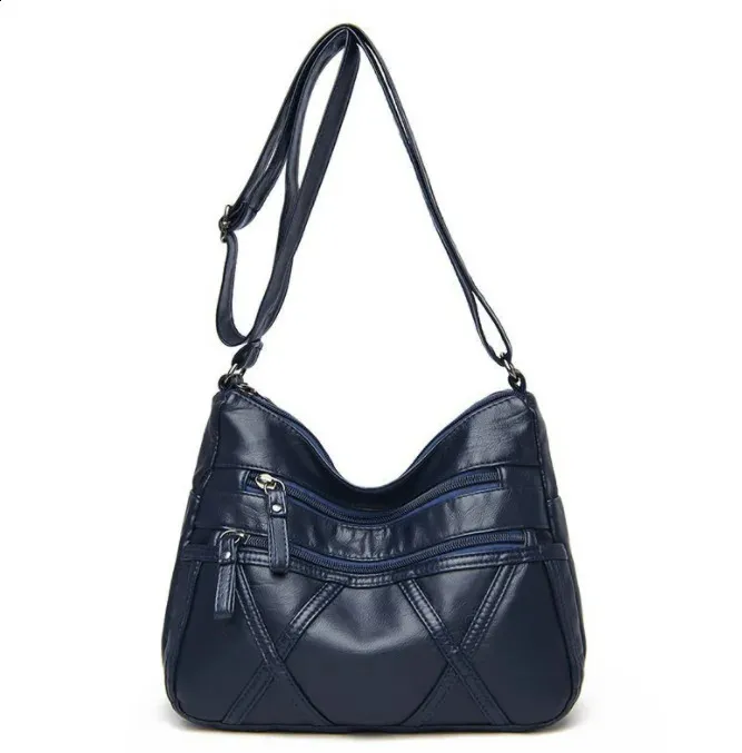 Borsa a tracolla e messenger da donna in morbida pelle grigia_voghion.com