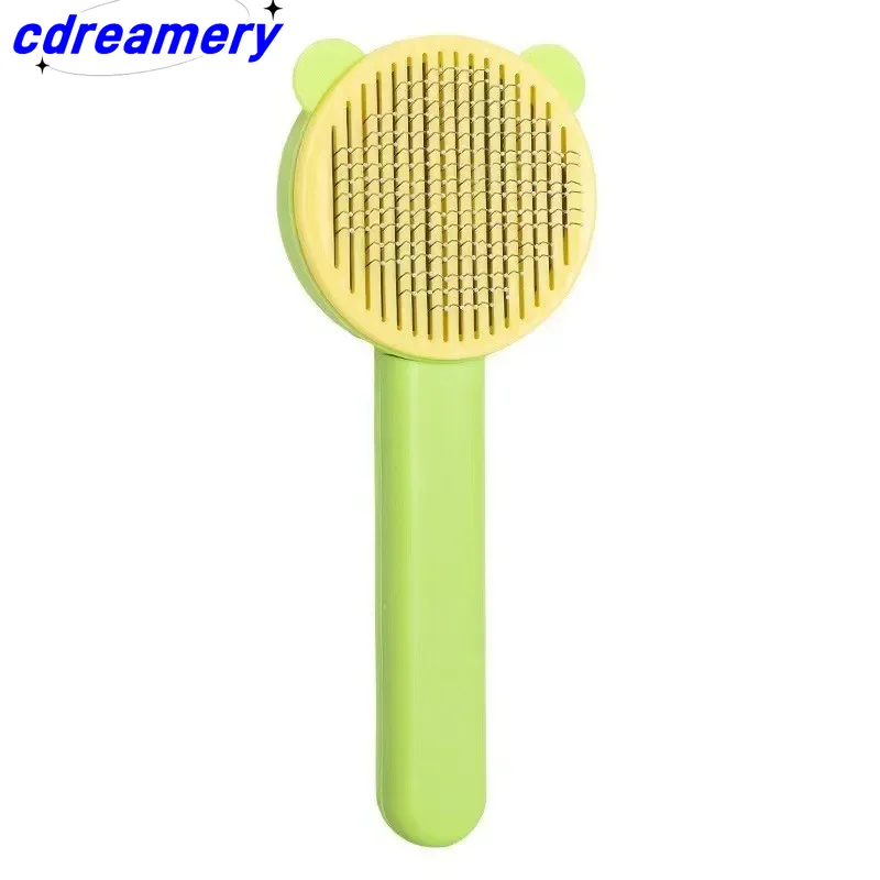 1PC One Click Dehairing Pet Supplies Cat And Dog Comb Automatic Dehairing Plastic Clean Time And Effort_voghion.com
