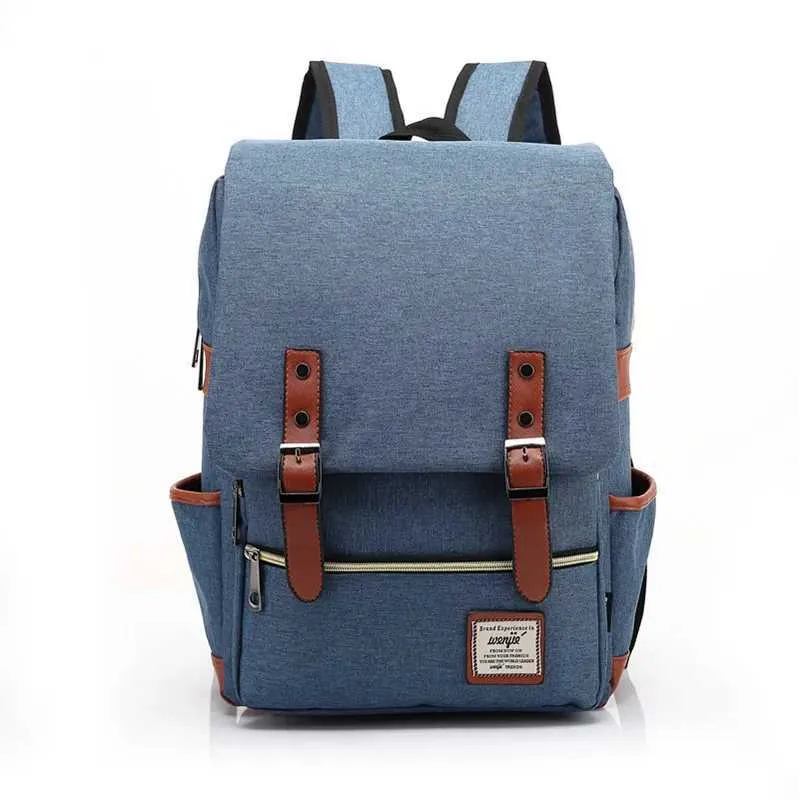 Vintage 16 zoll Laptop Rucksack Frauen Leinwand Männer leinwand Reise Freizeit Rucksäcke Retro Casual Tasche Schule Taschen Für_voghion.com