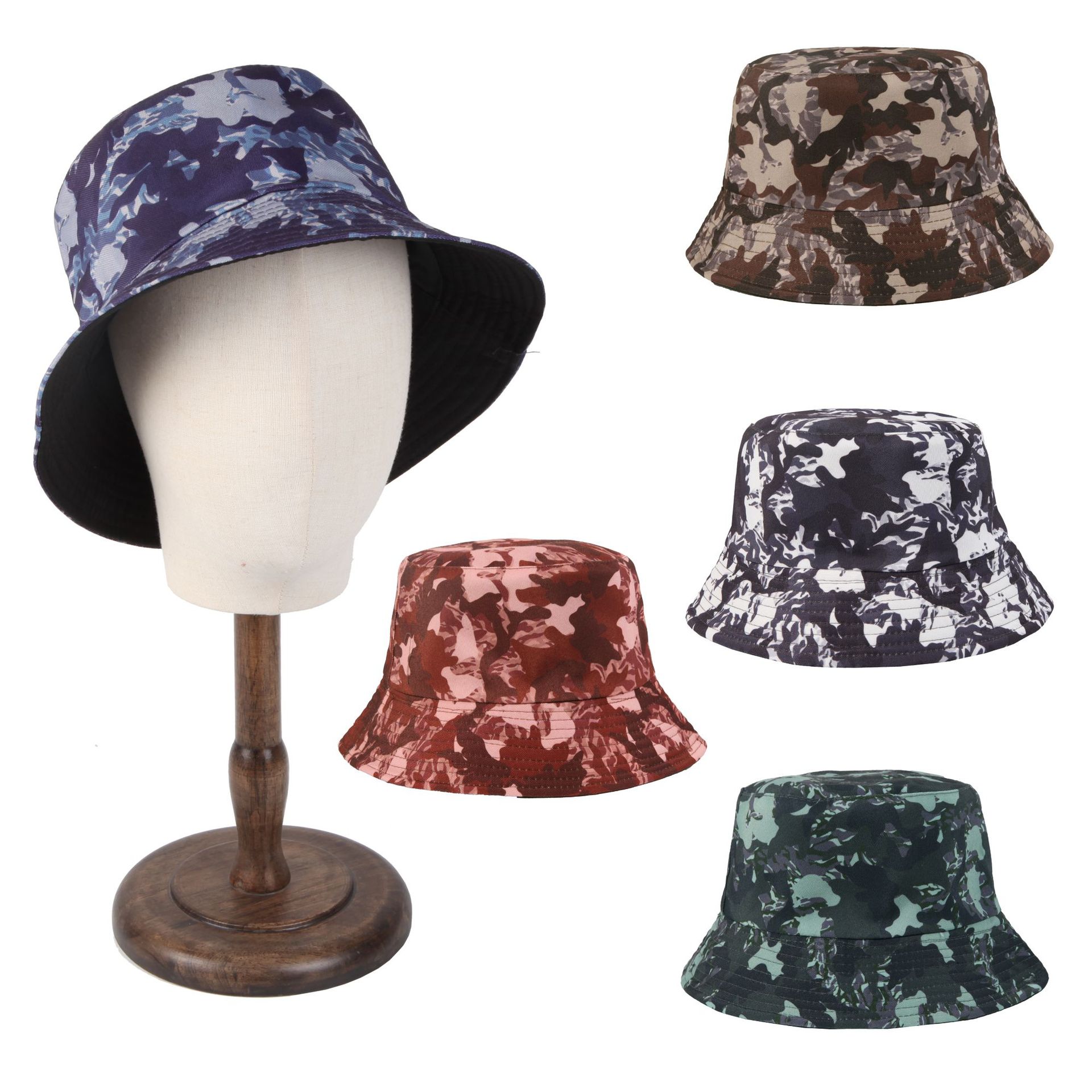 Sonnenschutz-Eimerhut für den Sommer, neuer breitkrempiger Eimerhut mit Camouflage-Druck, unverzichtbares Einzelstück für die Reise im Freien, beidseitig tragbar_voghion.com