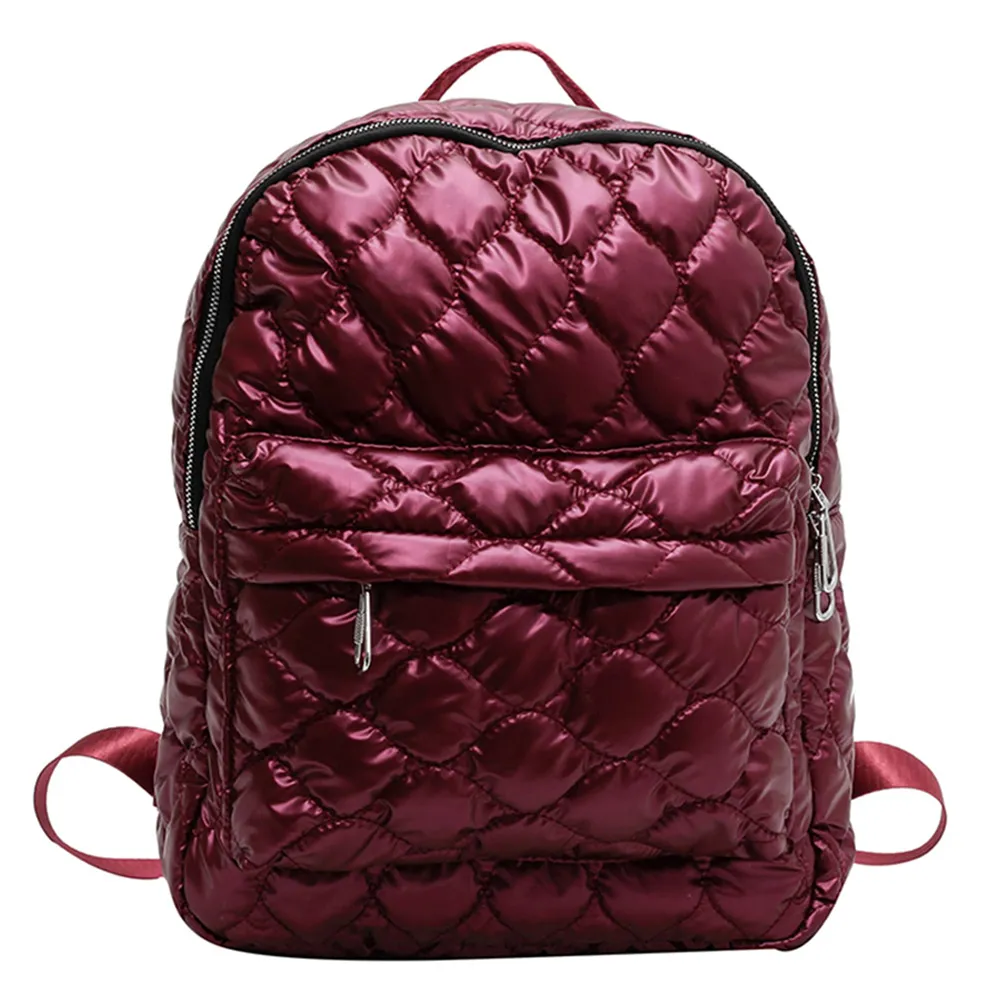 Women Shoulder Backpack Quilted Fashion School Back Pack Rhombus Pattern Large Solid Casual For Travel Lady Girl Bagpack_voghion.com