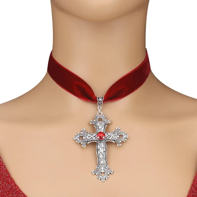 Collane con ciondolo Vintage Veets Choker Gioielli gotici Collana con colletto regolabile Regalo di compleanno_voghion.com