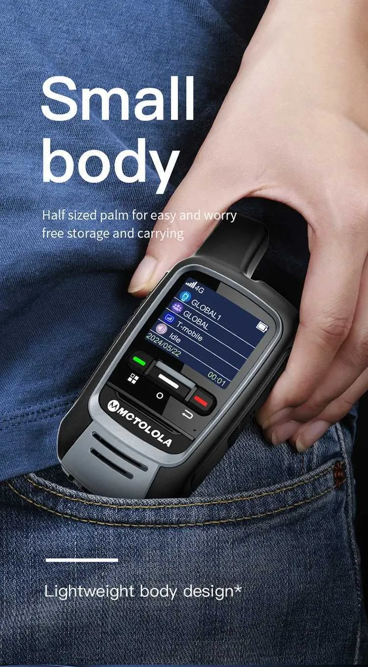 Talkie-walkie MOTOLOLA Global -4G POC de meilleure qualité, portée de 5 000 kilomètres, pour les forces de police et les civils du monde entier (FreeXJ250219)._voghion.com