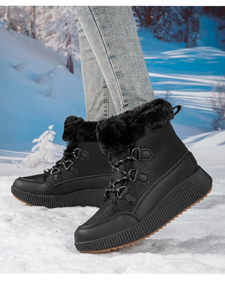 CMY 39-44 Neue High-Top-Baumwollschuhe für Damen Outdoor-Baumwollschuhe Schneestiefel Plateau-Baumwollschuhe_voghion.com