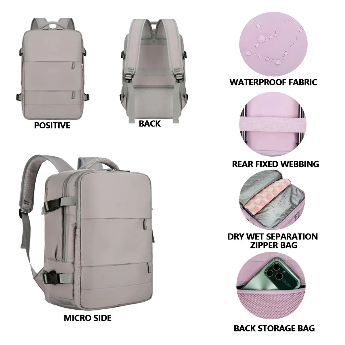 16,93-Zoll-Reiserucksack aus wasserdichtem Outdoor-Sport, Freizeittasche für Schüler und Studenten 241028_voghion.com