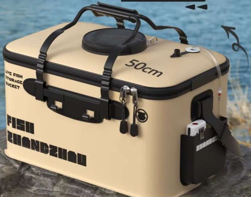 Caja plegable de EVA Lingte Live Protection, cubo para peces con agua espesa, suministros de pesca_voghion.com