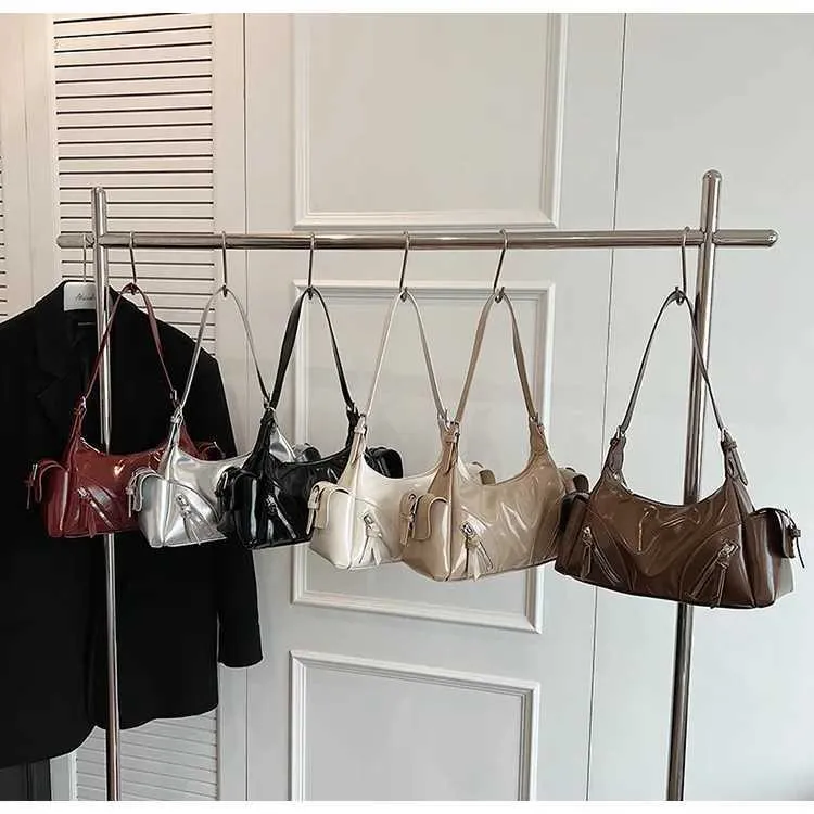 Strukturiertes Damen Schultertasche Aus Pu Leder Umhängetasche_voghion.com