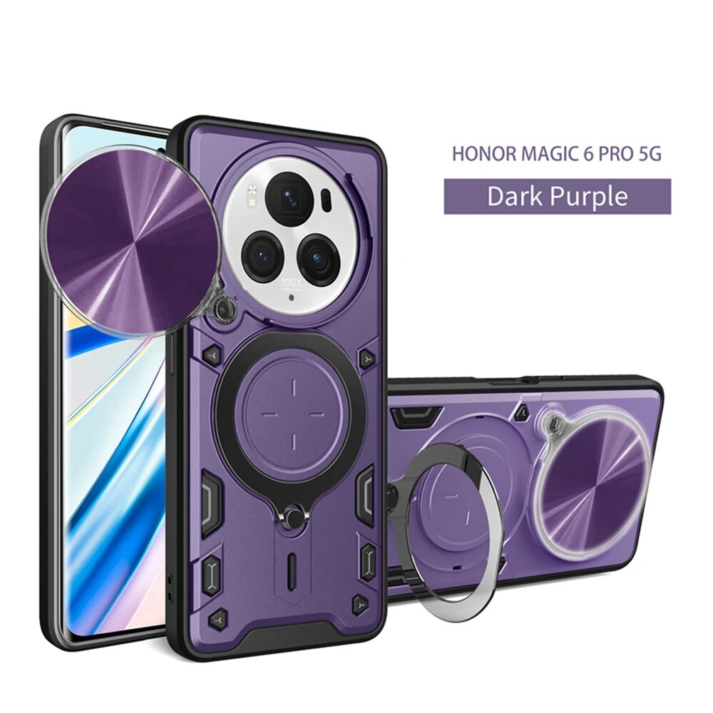 Magic 6 Pro Lite Car Holder Magnetic Case For Honor X9B X8B X7B X8 X8A X7A X7 X6 Kickstand Cover Phone Accessories_voghion.com