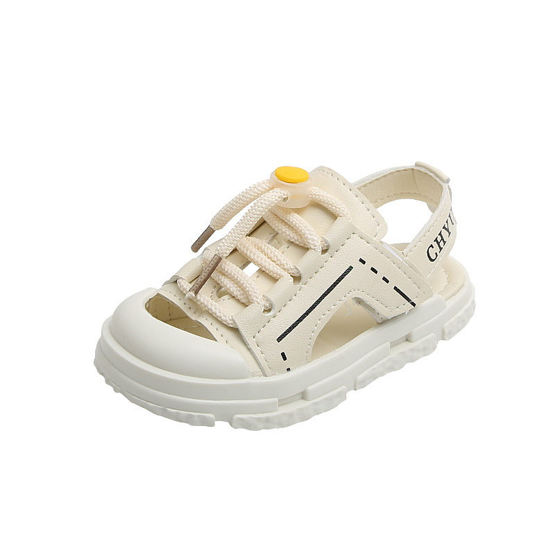 Children's Baotou Half Sandals 2022 Summer Anti Kick Boys Beach Women's Korean Soft Sole Walking Shoes_voghion.com