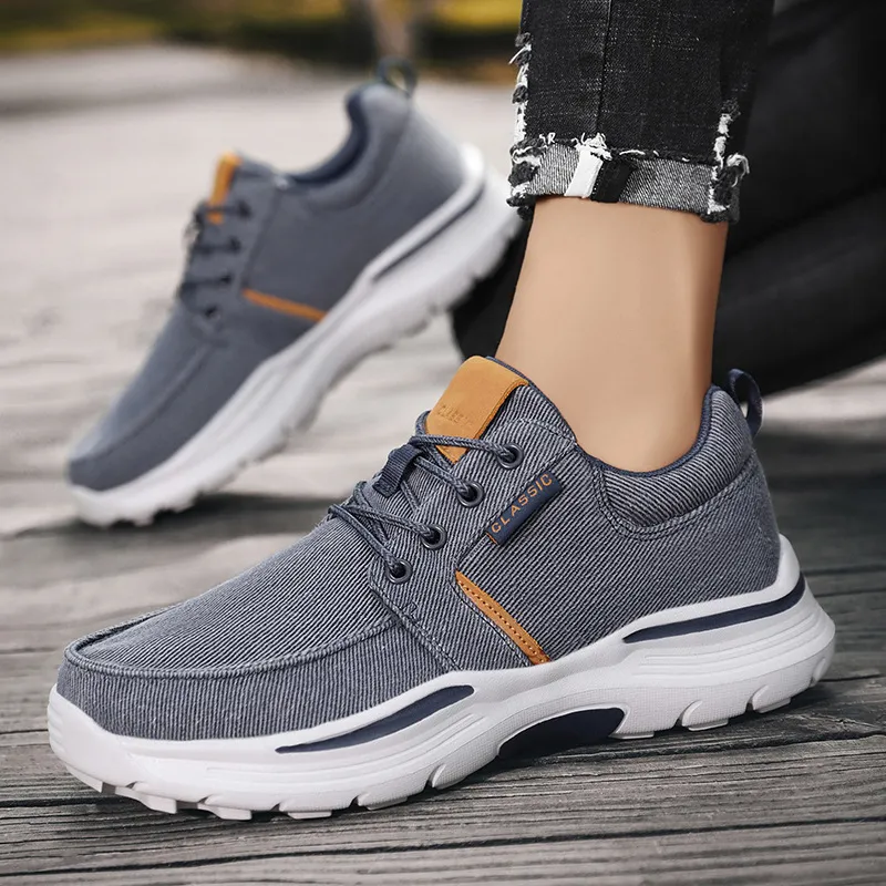 Loafers 2022 Spring New Comfortable Senakers for Men Business Casual Canvas Shoes Lightweight Plus Size_voghion.com