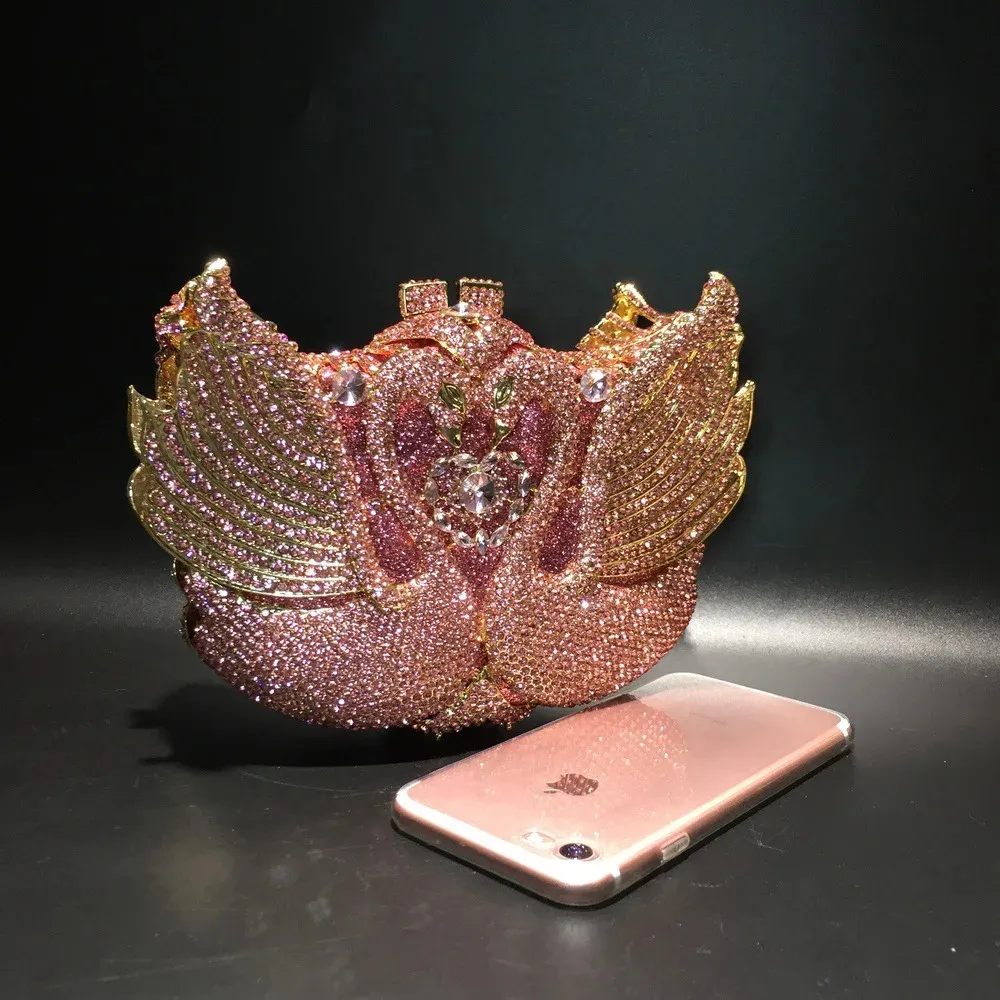 XIYUAN RosaPretoAzulDourado Cristal Noite Clutches Bolsa Oca Mulheres Metal Clutch Bolsa Casamento Festa Baile Jantar_voghion.com