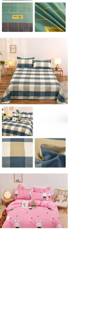 Roupa de cama escovada, lençóis de solteiro domésticos, lençóis de dormitório estudantil_voghion.com