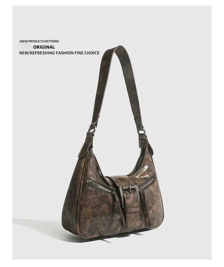 Retro stiliaus PU odos moteriškos rankinės per petį, 2024 m., maža, vintažinė, moteriška rankinė per petį, skirta pažastims, madingas dizainas_voghion.com