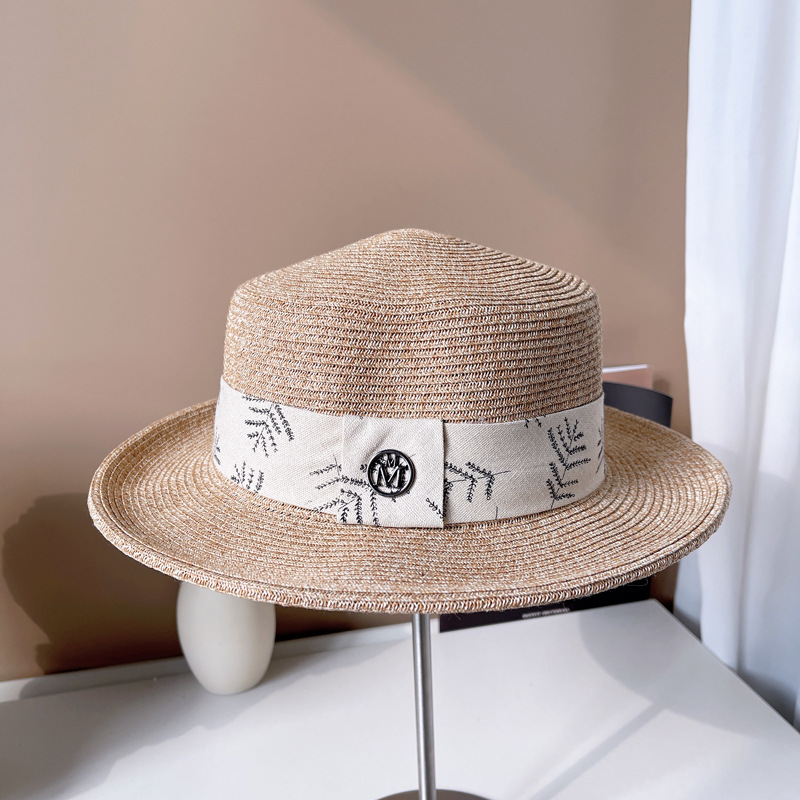 Cappello giapponese alla moda minimalista con nastro di erba fortunata fresca giapponese, protezione solare estiva per bambini, cappello versatile alla moda_voghion.com