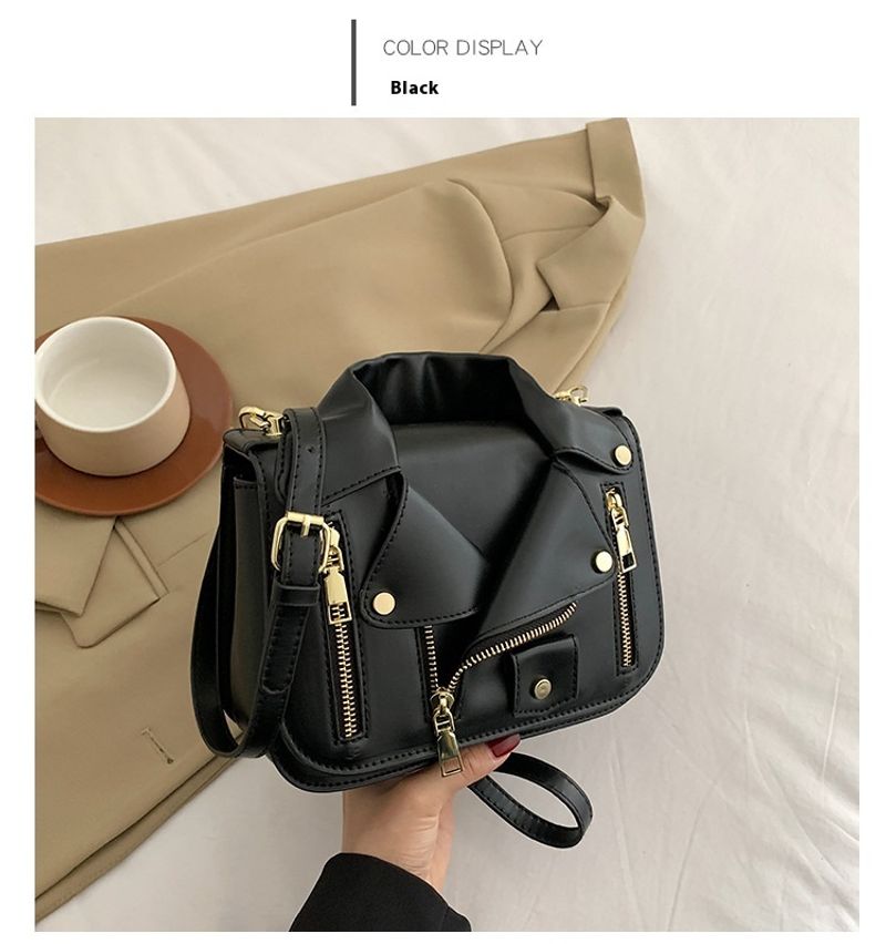 2024 Neue modische personalisierte Tasche für Damen Nischenmode-Design Jacke Reißverschluss Coole Umhängetasche mit_voghion.com
