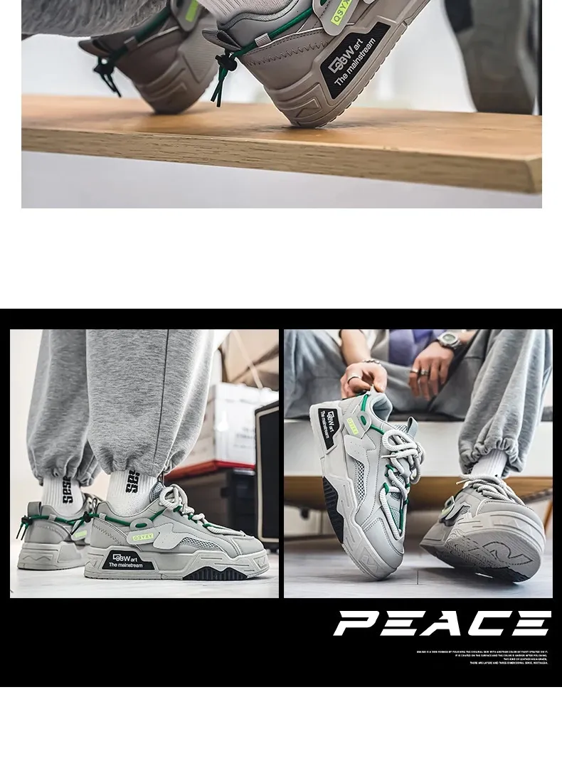 INS Løping Pustende Skateboarding Tunge og Komfortable Uformelle Tenis Mascuo Herre Sportssko 241007_voghion.com