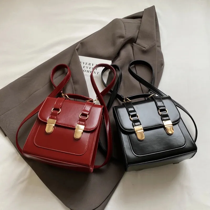 Mochila feminina em couro sintético estilo coreano moda escolar_voghion.com
