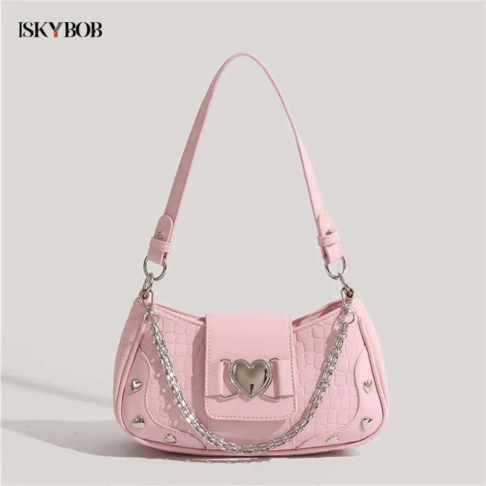 Neue Trend Umhängetaschen Frauen Y2K Achselhöhle Design PU Unterarm Einfarbig Messenger Bag Geldbörse Hobos HandtaschenC241116_voghion.com