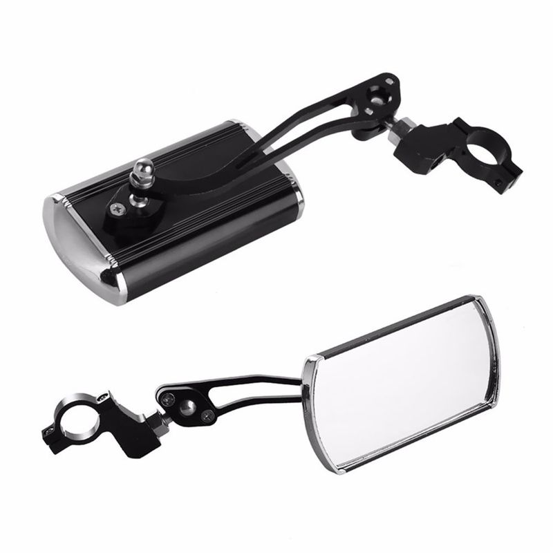 1 Piar Bike Espelhos Retrovisores Ajustáveis Transparentes Amplo Alcance Visão Traseira Refletor Retrovisor 360 Graus Rotativo Alumínio_voghion.com