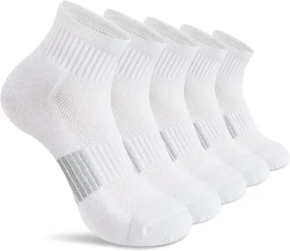 5 paia di calzini sportivi casual a tubo medio di colore unito adatti sia per uomo che per donna in mesh traspirante antiodore e antisudore_voghion.com