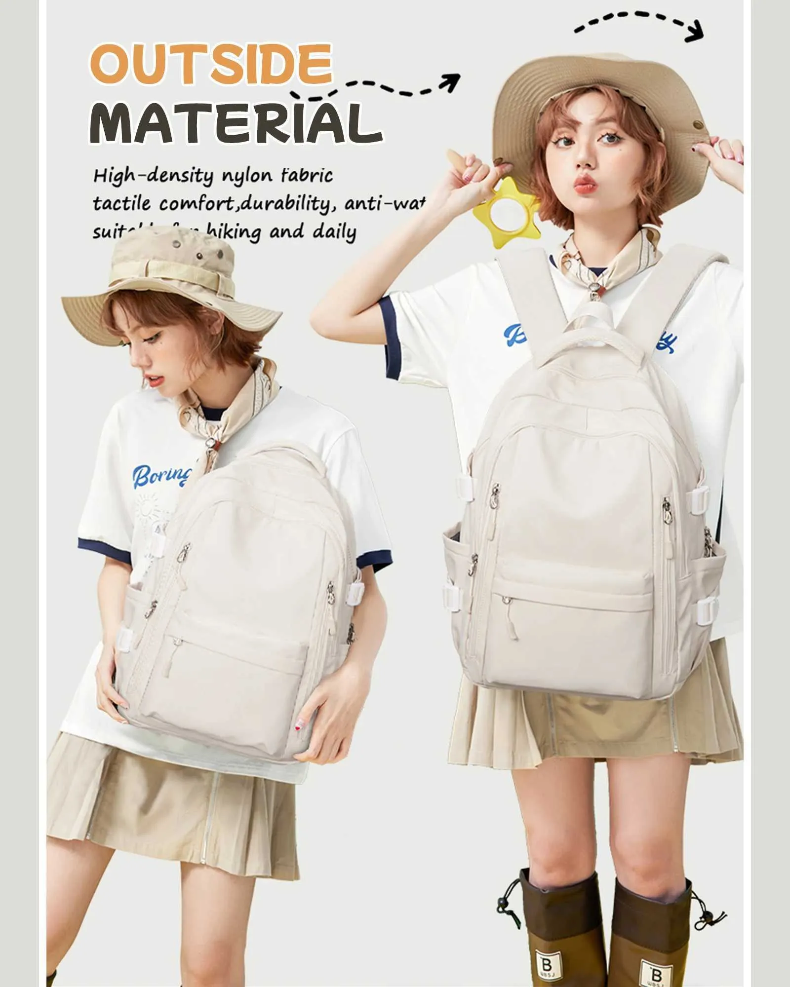 Sac à dos d'école pour filles et garçons, grande capacité, imperméable, pour adolescents, pour hommes et femmes, sac à dos de voyage, pour ordinateur portable, Kaii_voghion.com