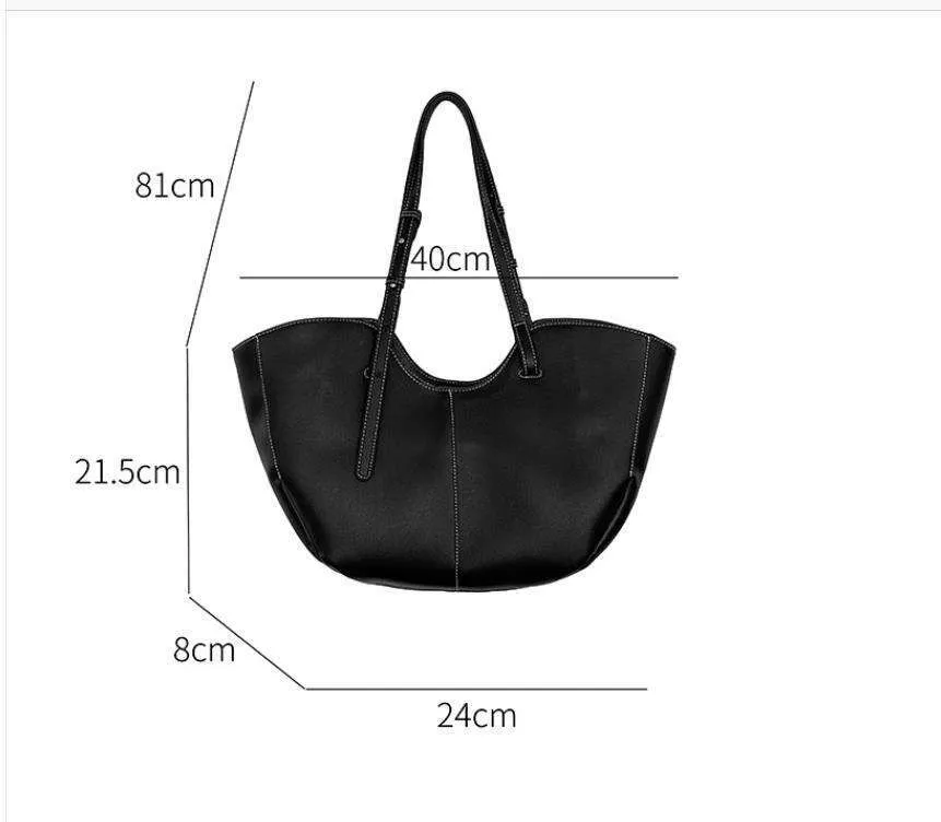 Designer Large Capacity Women Handbag Single Shoulder Portable Shopping Leather Ladies Commuter Underarm Totes Bag_voghion.com