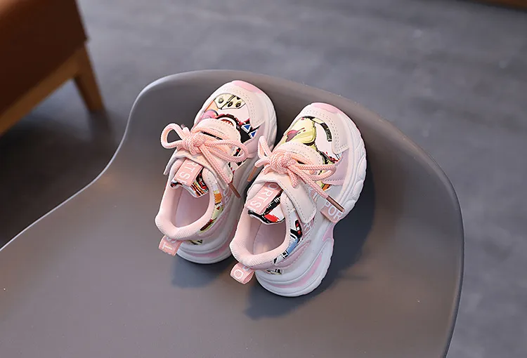 Pantofi sport pentru copii la modă, pentru băieți și fete, confortabili, cu imprimeu grafic amuzant, antiderapanți, școală, casual, mers pe jos_voghion.com