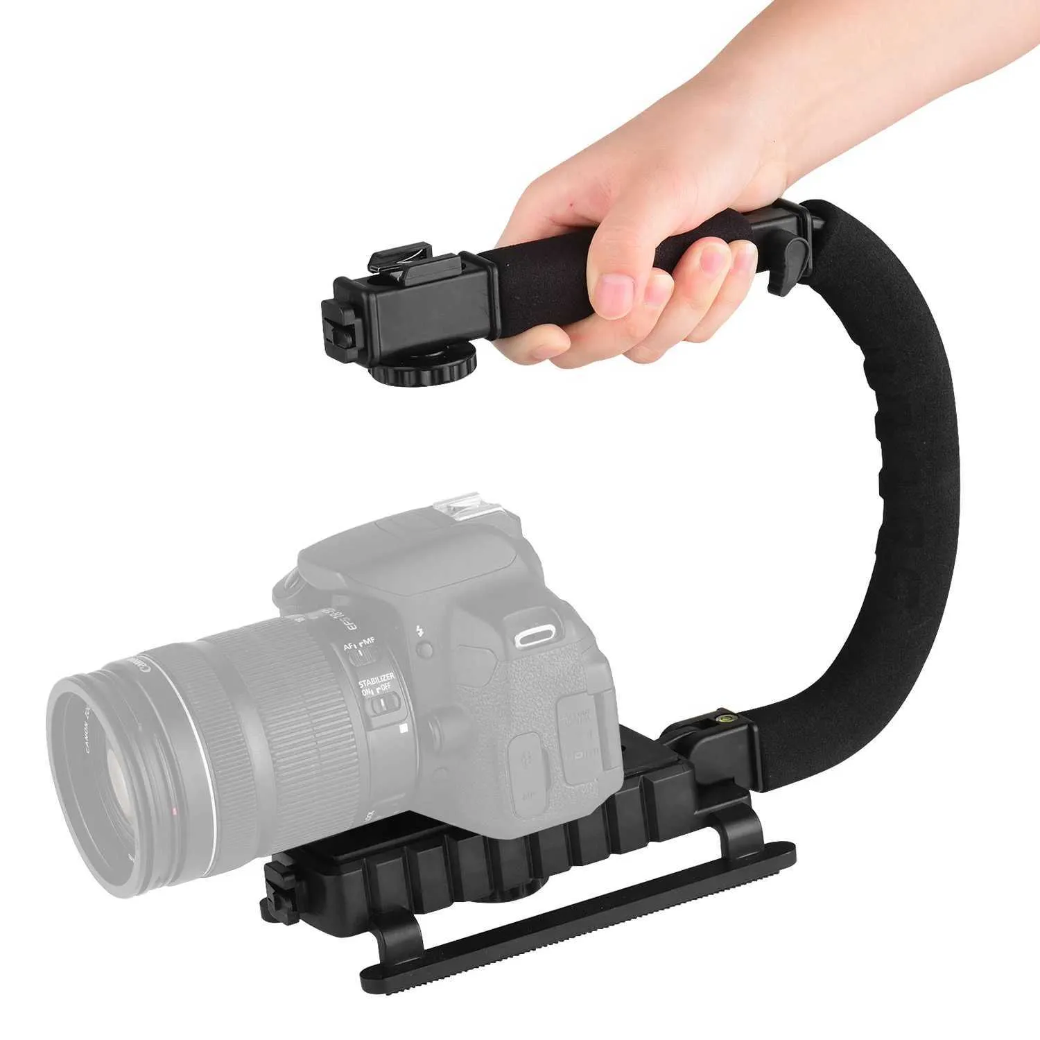 Action Stabilizer Grip Flash Bracket Holder Handle Professional Video Accessories For DSLR DV Camera Camcorder Smartphones CL24082_voghion.com