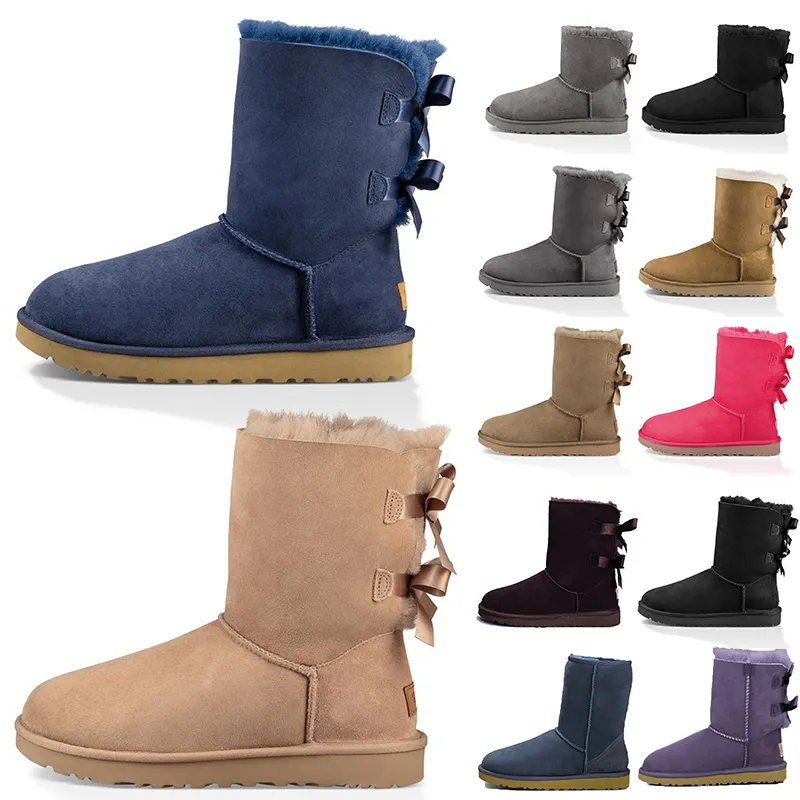 Designer Boots AUS Winter Snow Boot Women Mens Lady Fur Suede Warm Ankle Booties Triple Black Chesut Khaki Brown Walking_voghion.com