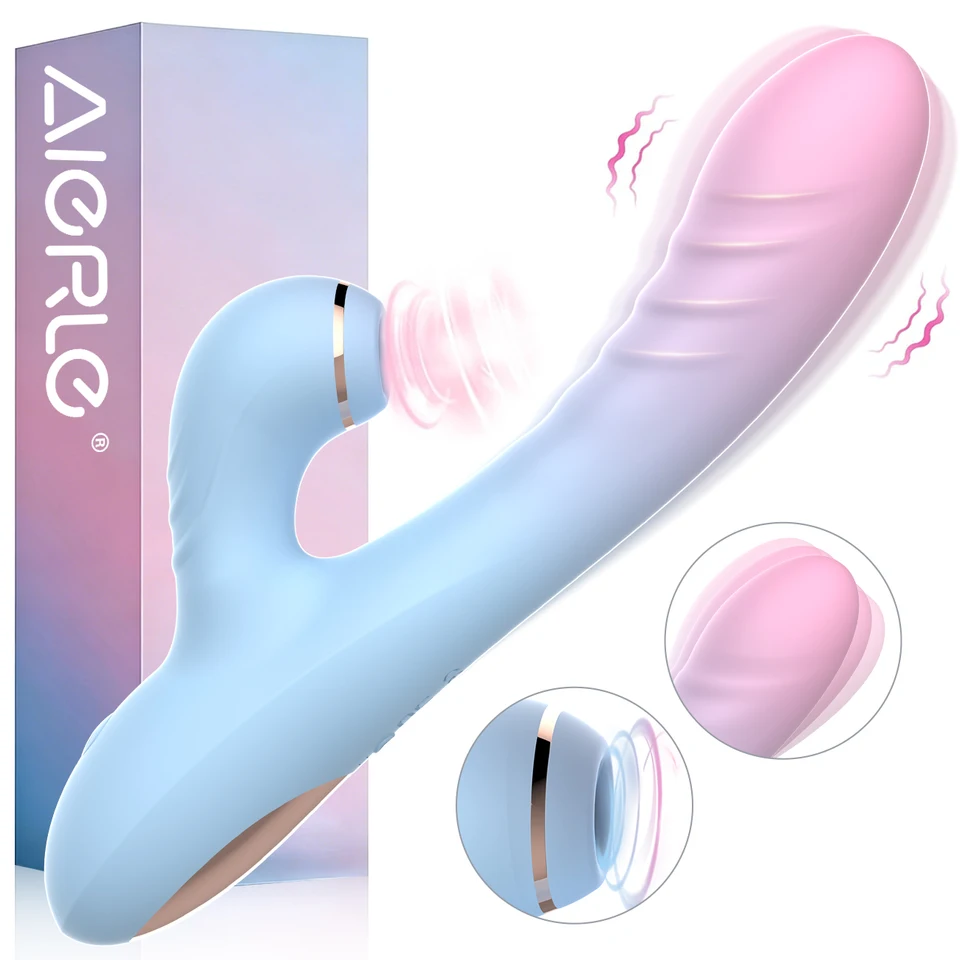 Dildo vibrateur avec aspiration pour stimulation intense_voghion.com