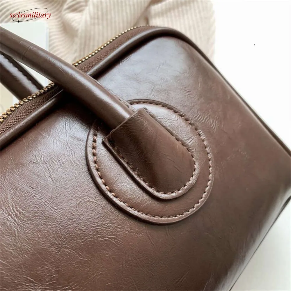 Borsa a tracolla Boston Pillow Tote da donna in vera pelle, stile retrò, 2025, di grandi dimensioni, con tracolla, #54_voghion.com