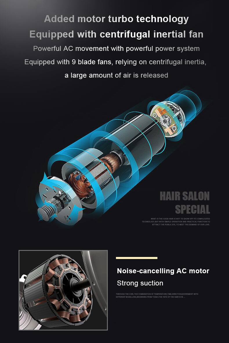 Υψηλής ποιότητας Professional Salon sonic AC Motor 2000w Diffuser Concentrator Dryer για σγουρά μαλλιά_voghion.com