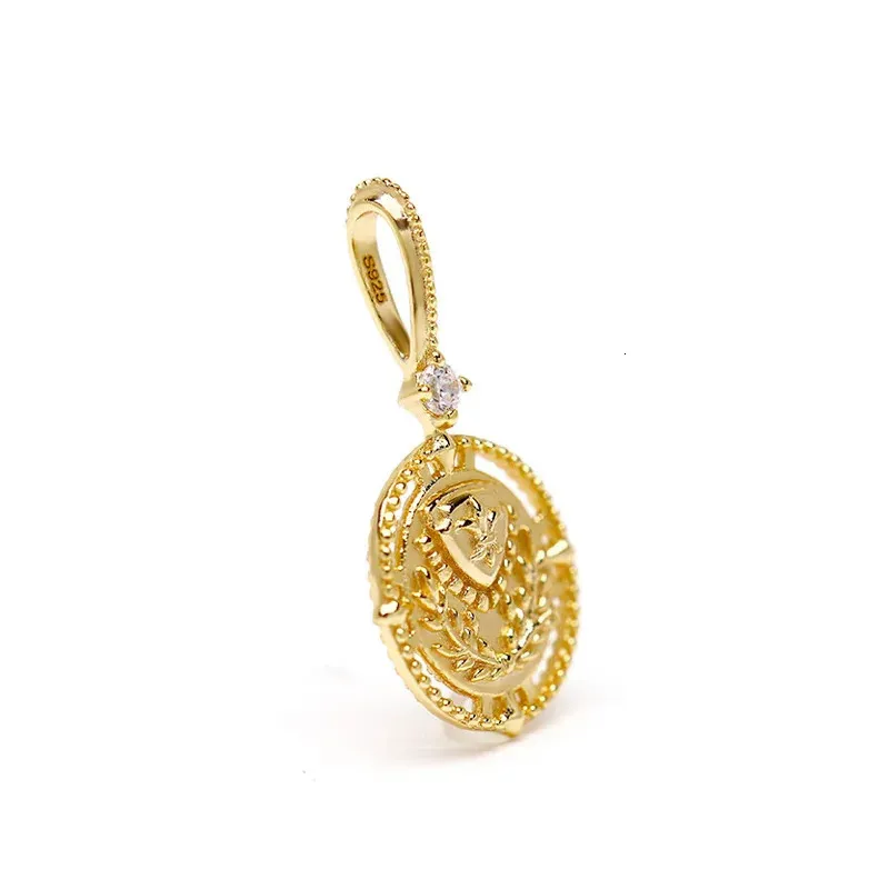 Collier porte-bonheur LAMOON pour femme en argent sterling avec pendentif mini totem plaqué or K, bijoux délicats faits à la main_voghion.com