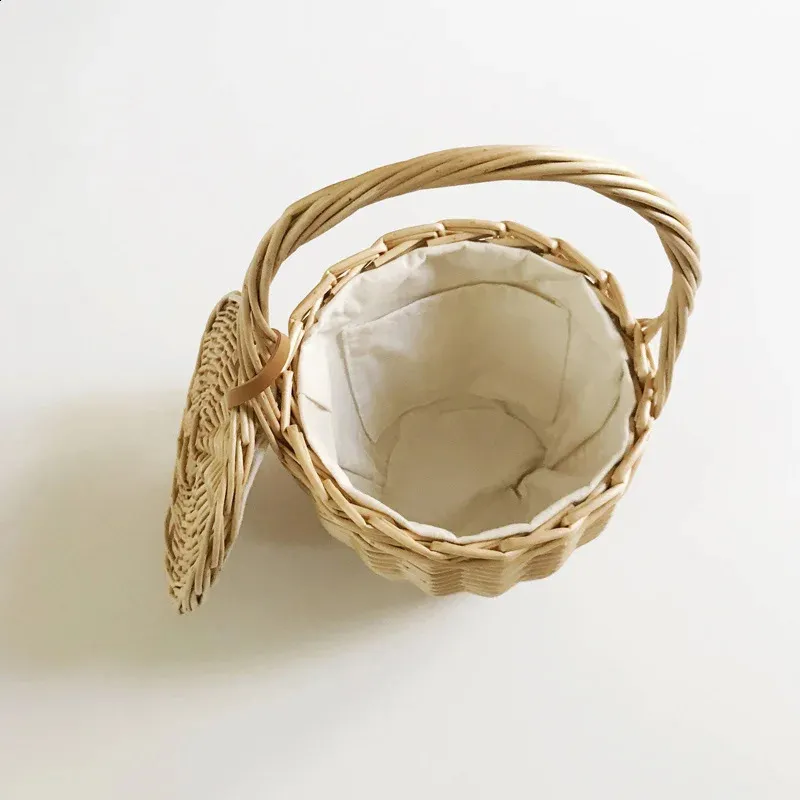 Damen Strand Handtasche Korb Stroh Handbedeckung Mode Sommer Wicker Kleine Retro Rattan Tote Reise Clutch Handarbeit_voghion.com