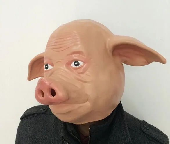 Masque d'horreur cochon Halloween masque facial complet en latex accessoire de déguisement livraison gratuite WL1271_voghion.com