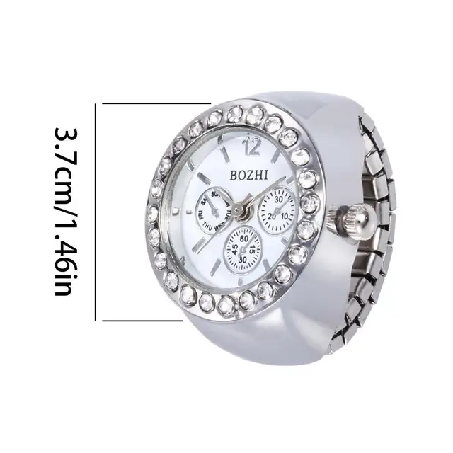 Individuality Women's Ring Watch For Women Men Unique Design Lady Stretchy Finger Rings Watches Couple Accessories_voghion.com