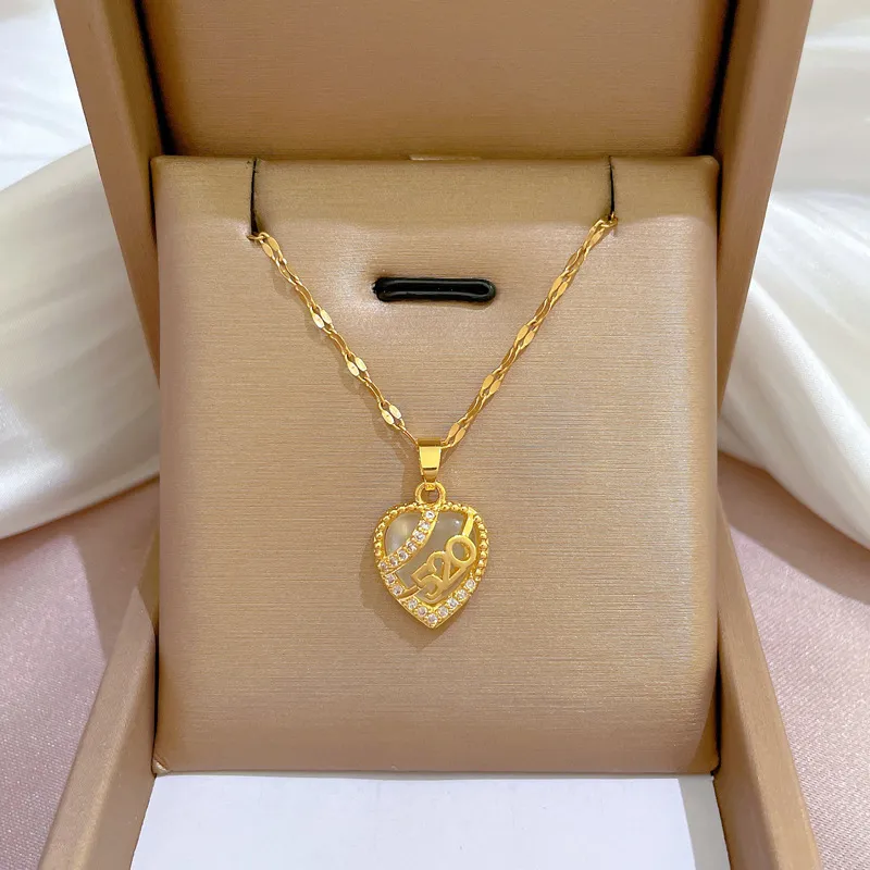 Collane con ciondolo in acciaio inossidabile 316L, minimalista, acchiappasogni, collana per donna, girocollo con nappa, gioielli alla moda per donna_voghion.com