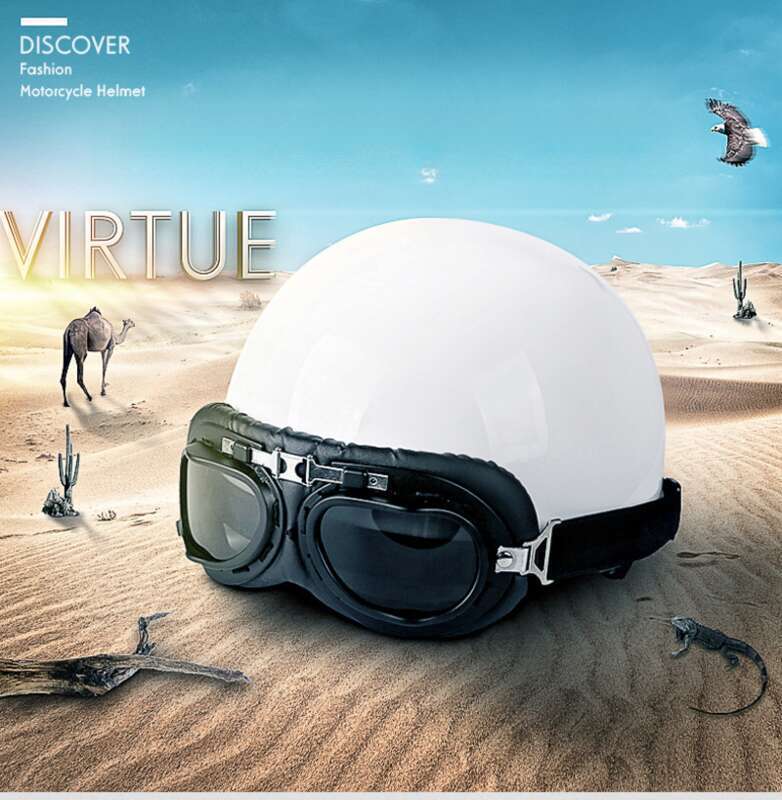 Professional Virtue Damen Herren Elektroauto Sommer Halbhelm Mode Winddicht Spiegel_voghion.com